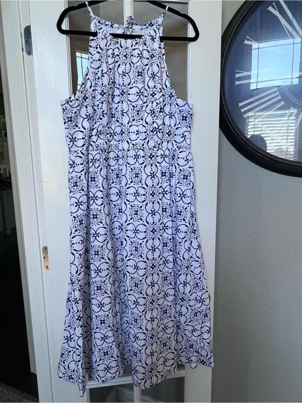 JCrew Factory Strappy Poplin Halter Dress - Picture 2 of 5